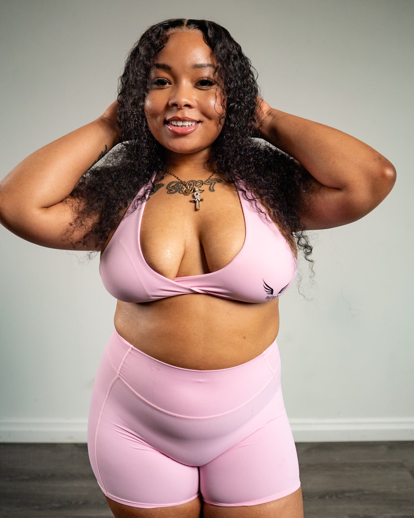 Bilhah Pink shorts set