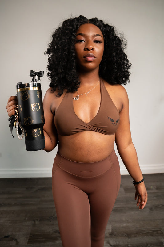 Bilhah Brown Chocolate leggings set