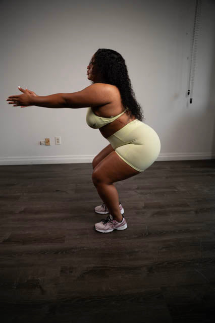 Bilhah Neon Green shorts set