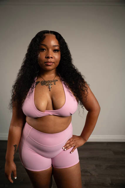Bilhah Pink shorts set