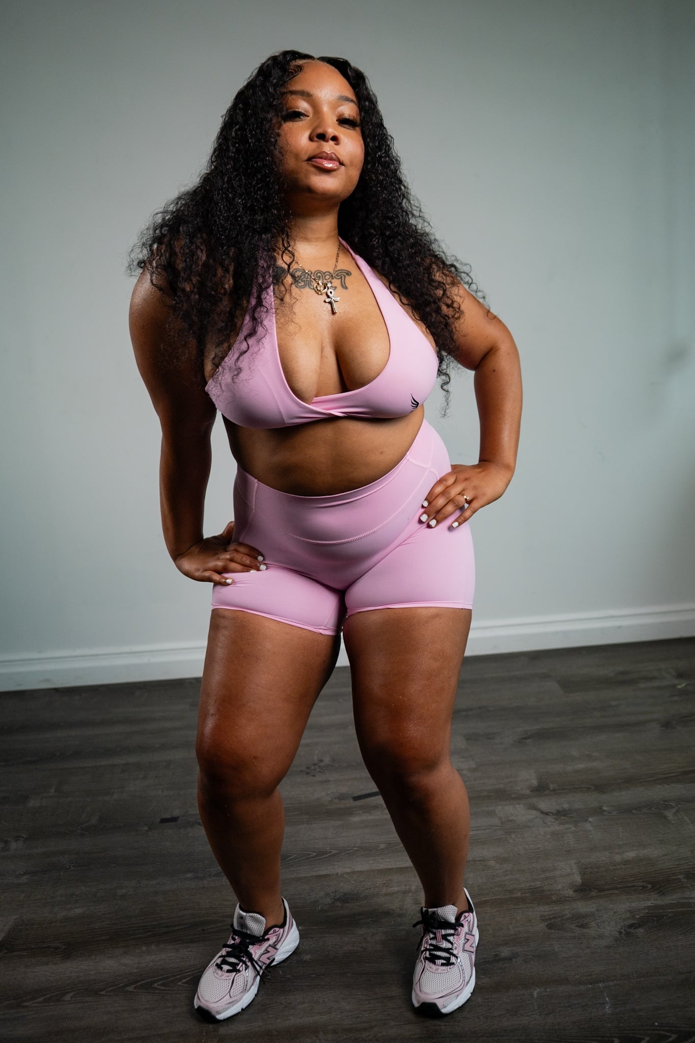 Bilhah Pink shorts set